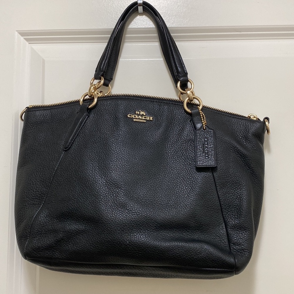 Coach Small Pebble Leather Kelsey Bag Satchel Gem